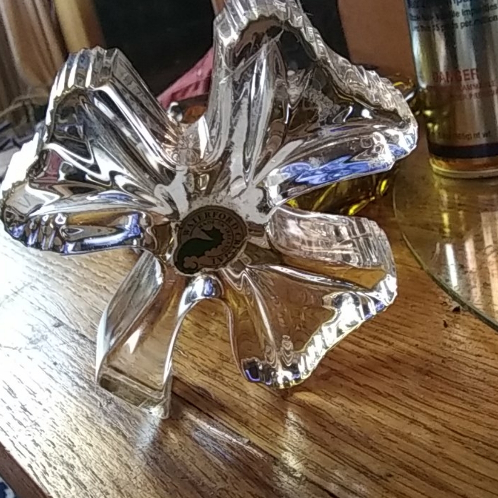 Lead crystal three leaf clover from Waterford